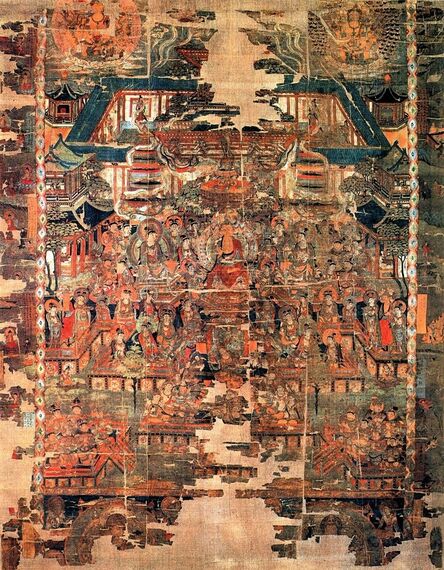 ‘Paradise of Bhaishajyaguru, Tang dynasty, from Cave 17, Mogao, near Dunhuang, Gansu province, China’, 9th century