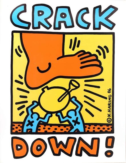 Keith Haring, ‘'Crack Down!' Benefit Poster’, 1986