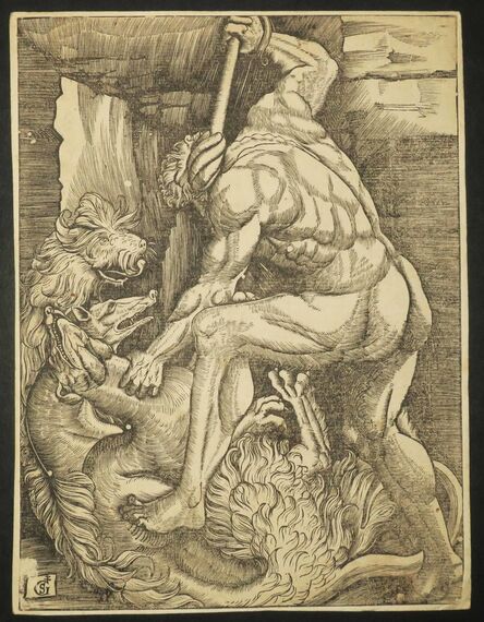 Gabriel Salmon, ‘Hercules capturing Cerberus.’, ca. 1528