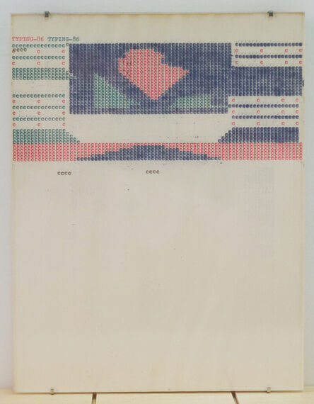 Christopher Knowles, ‘Red, Green and Black Colored Typing #86 (On 100 Sheets)’, 1976