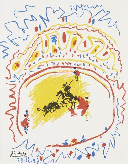 Pablo Picasso, ‘La Pique (The Pike); Jeu de la Cape (III); Les Banderilles; Le Picador II, (from 'A Los Toros avec Picasso', by Jaime Sabartés) and La Petite Corrida, (from the XXe Siecle No. 10 Portfolio)’, 1961-1957