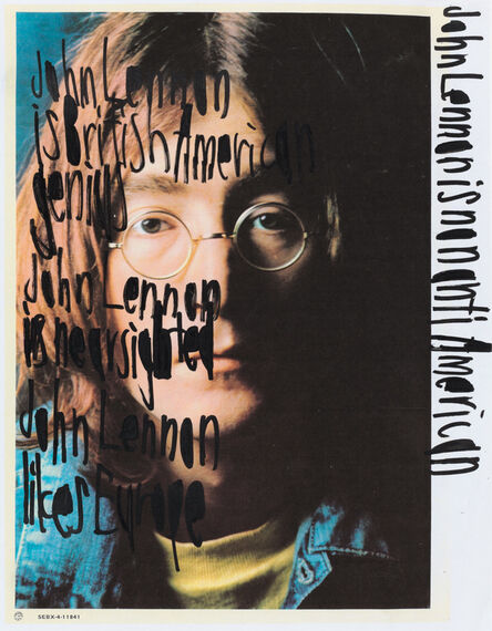 John Patrick McKenzie, ‘John Lennon is non anti american [framed]’, ca. 2010