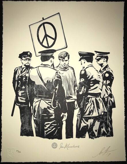 Shepard Fairey, ‘Peaceful Protester ’, 2017
