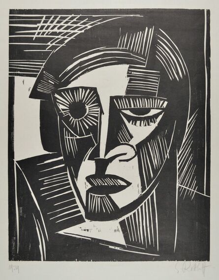 Karl Schmidt-Rottluff, ‘Head (Portrait of a Woman)’, 1919