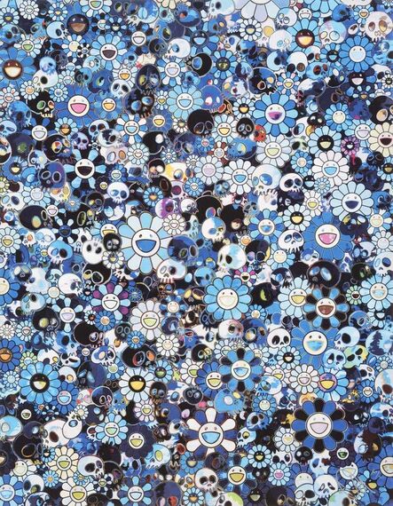 Takashi Murakami, ‘Blue Flower & Skulls’, 2012