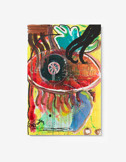 Jonathan Meese, ‘"FOR YOUR EYES "DON-ONLY", ABER MIT ALASKA-KID DON DE SAUCEN-UFO!"’, 2022