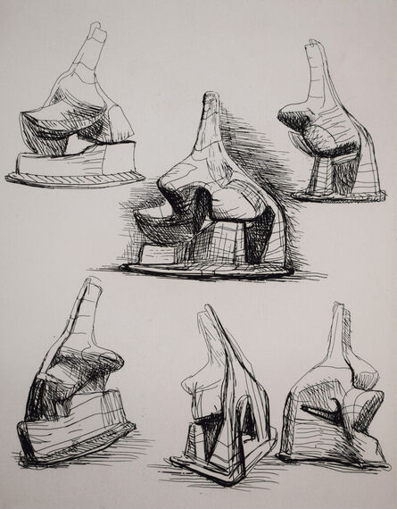 Henry Moore, ‘Studies for Head and Shoulders Sculpture’, 1967-1968