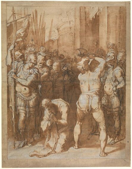 Taddeo Zuccaro, ‘The Martyrdom of Saint Paul’, ca. 1557–1558