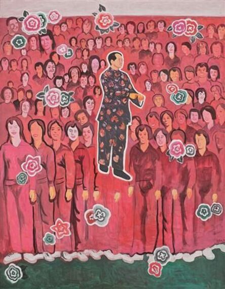 Yu Youhan, ‘Chairman Mao with Female Students’, 1995