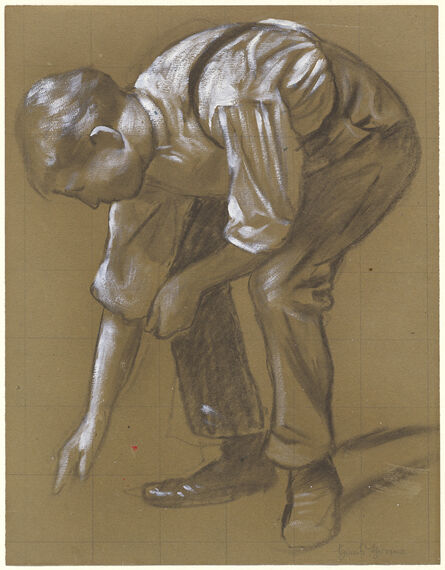 Hans Thoma, ‘A Man Bending Over’, 1886