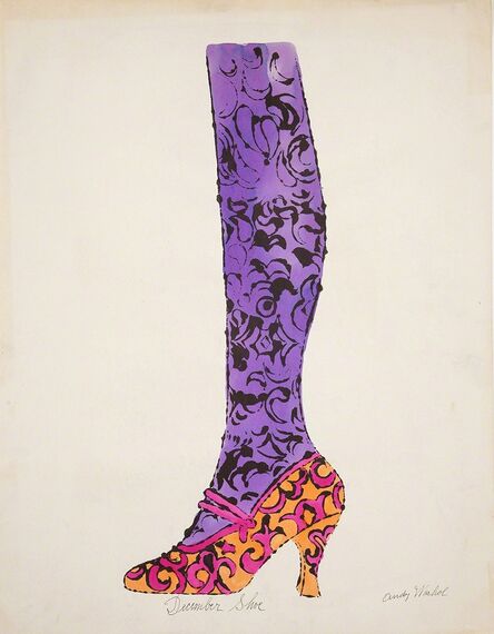Andy Warhol, ‘Shoe and Leg ("December Shoe")’, ca. 1956