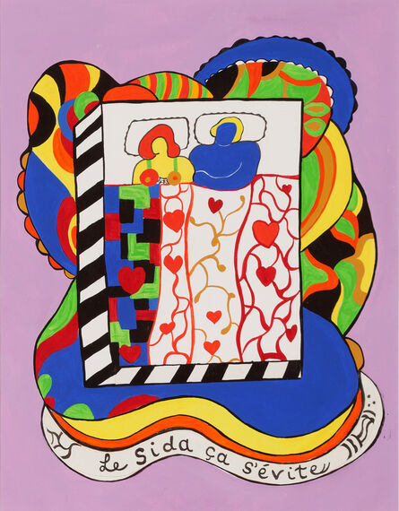 Niki de Saint Phalle, ‘Le Sida ca s'evite’, nd