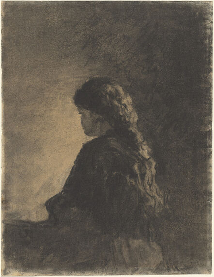 William Morris Hunt, ‘Seated Girl’, ca. 1875