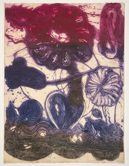 Catherine Howe, ‘Garden (daisy, magenta, violet, pheasant)’, 2019