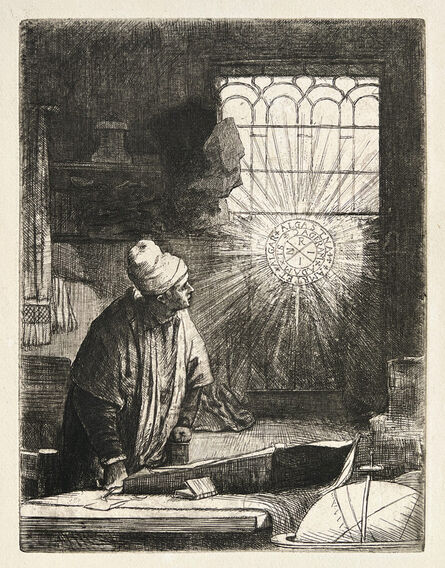 Rembrandt van Rijn, ‘Faust  ’, Etched c. 1652-Printed in 1906