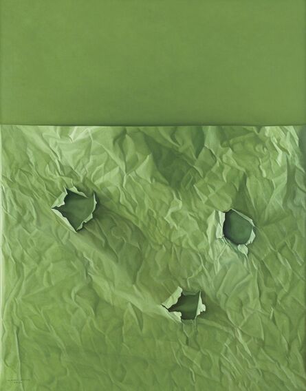 Claudio Bravo, ‘Green Paper on Green Background’, 2007