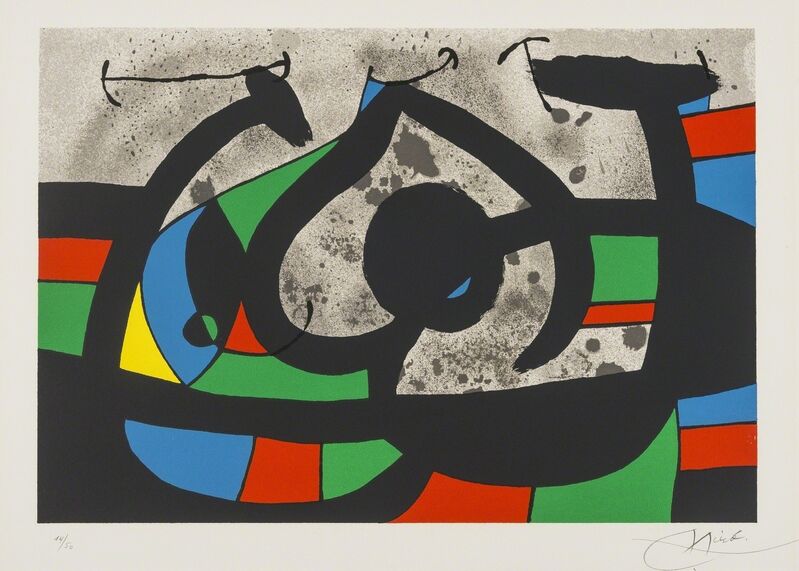 Joan Miró, ‘Plate 11 From Le Lezard aux Plumes d’or (Mourlot 815)’, 1975, Print, Lithograph printed in colours, Forum Auctions