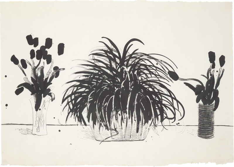 David Hockney, ‘Two Vases of Cut Flowers and a Liriope Plant (Gemini G.E.L. 915; M.C.A.T. 232)’, 1979-81, Print, Lithograph, on Japanese Toyoshi 80 paper, the full sheet., Phillips