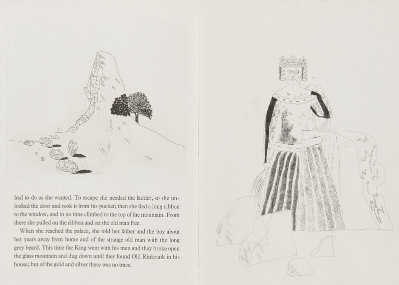 David Hockney, ‘Old Rinkrank [Tokyo 96]’, 1969, Books and Portfolios, Series of 5 etchings with aquatint on W. S. Hodgkinson wove in a concertina style book, Roseberys