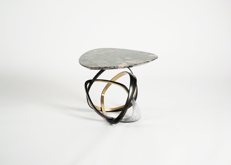 Hervé van der Straeten, ‘Gueridon Volubile, No. 538 Contemporary Side Table’, 2017, Design/Decorative Art, Marinace marble, patinated bronze, gilt bronze, Maison Gerard