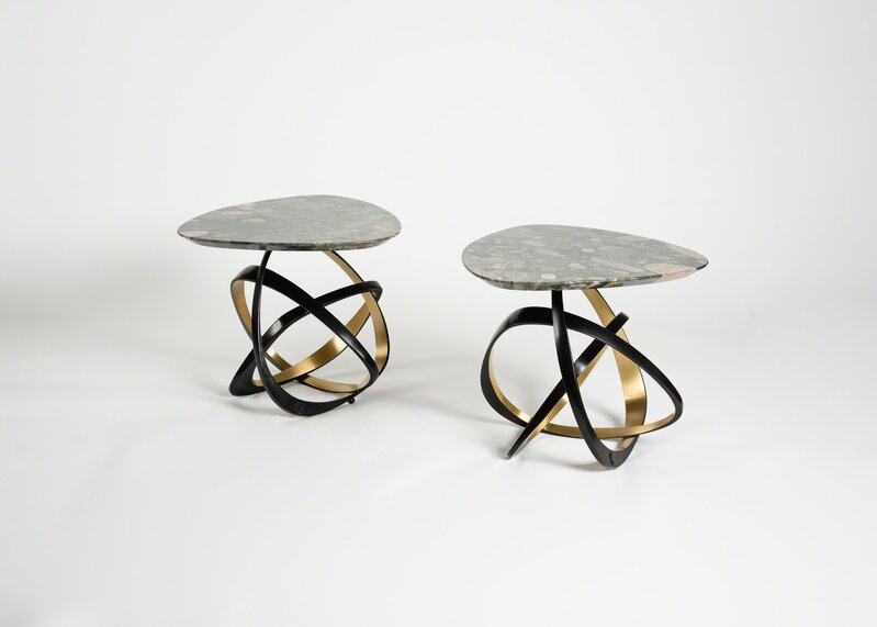 Hervé van der Straeten, ‘Gueridon Volubile, No. 538 Contemporary Side Table’, 2017, Design/Decorative Art, Marinace marble, patinated bronze, gilt bronze, Maison Gerard