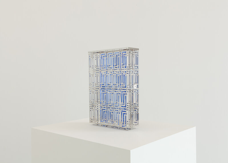 Carla Arocha & Stéphane Schraenen, ‘Direction Angle’, 2018, Sculpture, Polished stainless steel, silver-plated metal, and colored plexiglass, Ballroom Gallery Brussels