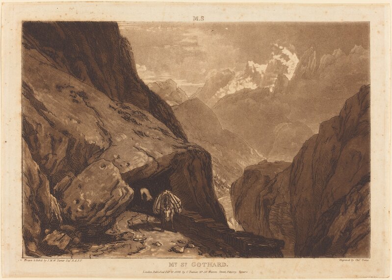 J. M. W. Turner, ‘Mt. Saint Gothard’, 1808, Print, Etching and mezzotint, National Gallery of Art, Washington, D.C.