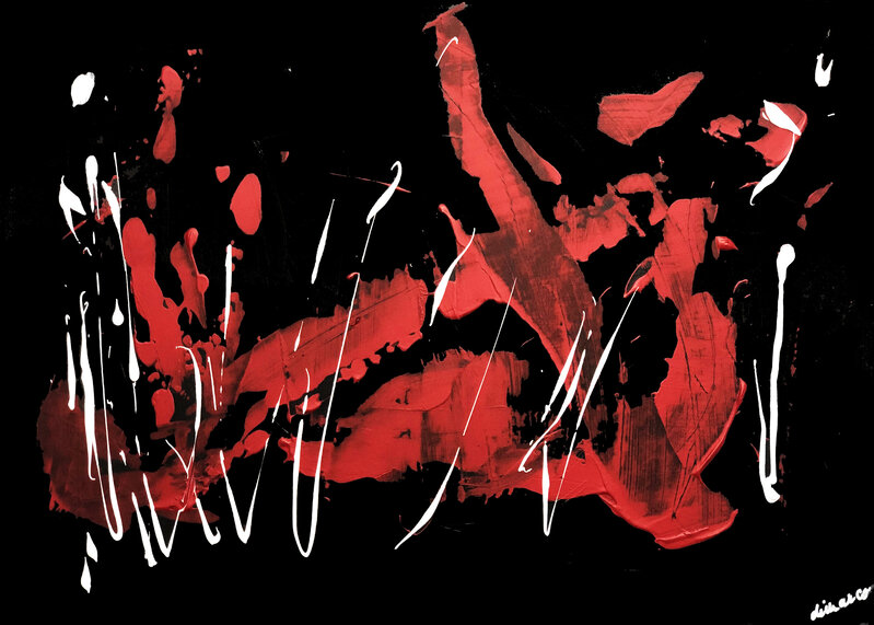 RINA DI MARCO, ‘Rouge et noir’, 2019, Painting, Acrylic on canvas, Galerie Libre Est L'Art