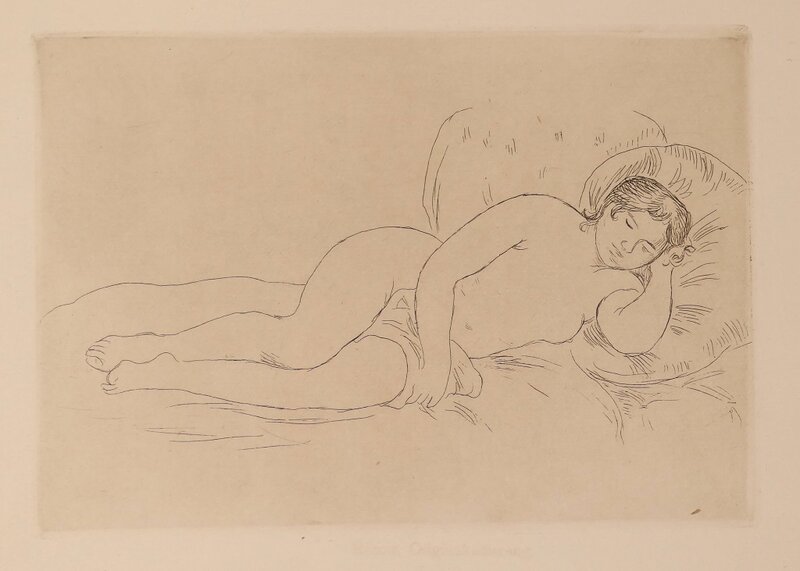Pierre-Auguste Renoir, ‘Femme Nue Couchée (Tourné à droite)’, 1906, Print, Etching and drypoint, Wallector