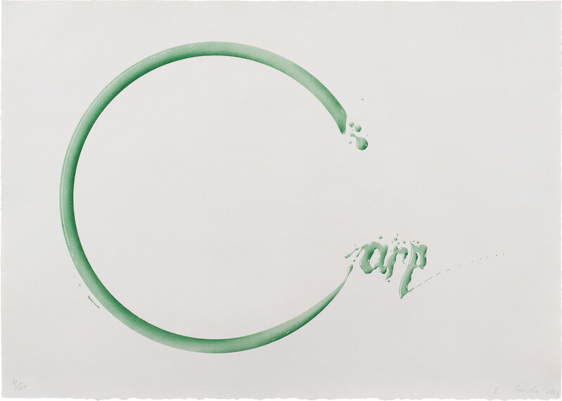 Ed Ruscha, ‘Carp (E. 10)’, 1969, Print, Lithograph in colors, on Arches paper, with full margins., Phillips