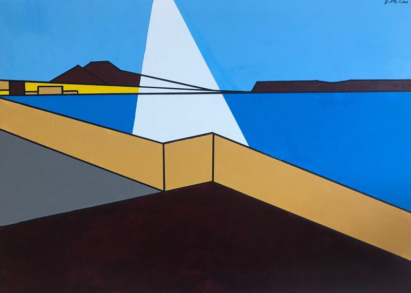Gianluca De Leo, ‘Terrazza su geometria vesuviana ’, 2019, Painting, Acrylic on canvas, SmART Coast Gallery