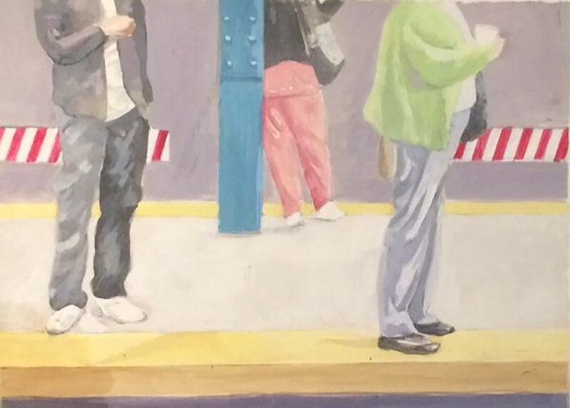 Colleen Franca, ‘Subway Study’, 2018, Painting, Gouache on paper, Bowery Gallery
