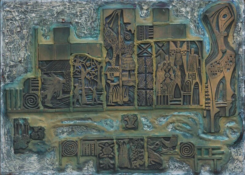 Bruce Onobrakpeya, ‘Okerevbu Mould’, 1967, Painting, Mould, The Hourglass Gallery