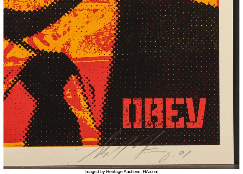 Shepard Fairey, ‘Nixon Poster’, 2001, Print, Screenprint in colors on speckled paper, Heritage Auctions