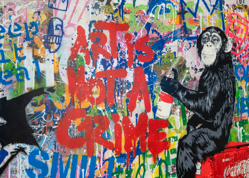 Mr. Brainwash, ‘Everyday life ’, 2022, Drawing, Collage or other Work on Paper, Mixed media, Proyecto H / Galería Hispánica