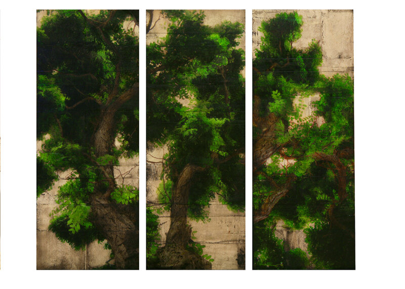 Per Fronth, ‘Wood Study triptych’, 2008, Painting, Dillon + Lee