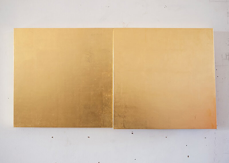 Paolo Serra, ‘Untitled’, 2020, Mixed Media, 24 Kts Gold Leaf on Panel, Yossi Milo Gallery