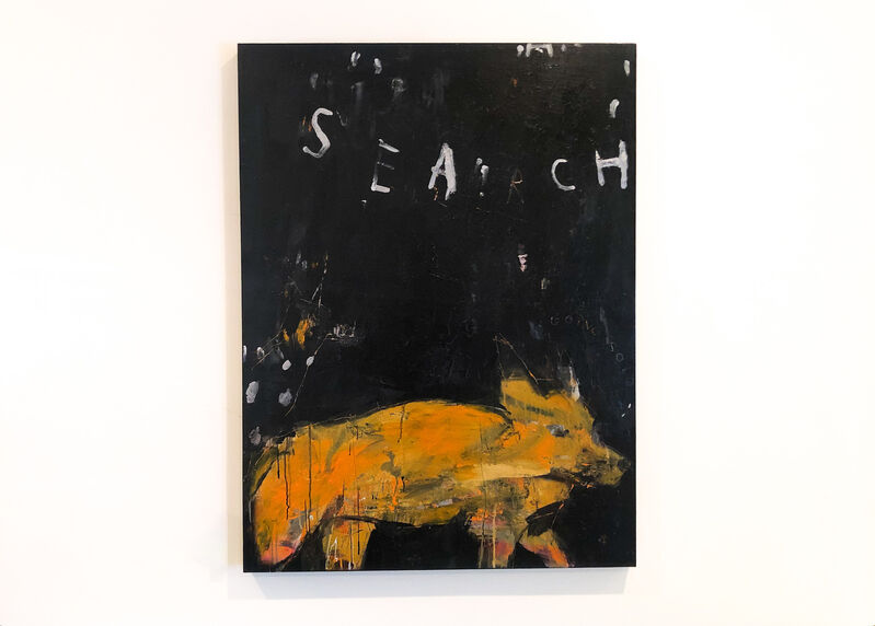 Gino Belassen, ‘Search Party’, 2019, Painting, Acrylic, Pastel, Colored Pencil, Spray Paint on Panel, Belhaus