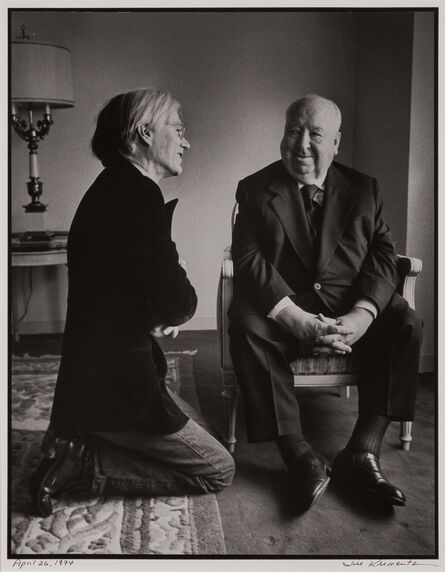 Jill Krementz, ‘Andy Warhol and Alfred Hitchcock’, 1974