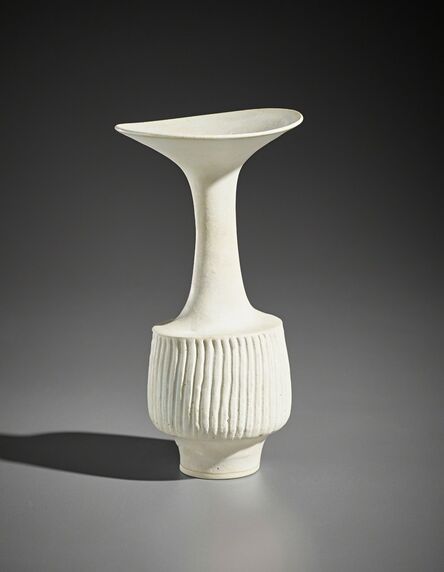Lucie Rie, ‘Vase with flaring lip and vertically fluted body’, 1976