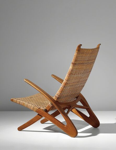 Hans J. Wegner, ‘Rare 'Dolphin' folding armchair, model no. JH510’, designed 1950-produced late 1950s