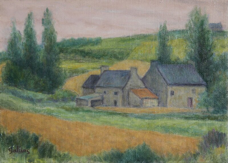 Laurent Marcel Salinas, ‘Petite Ferma a Plouescat Bretagne’, 1991, Painting, Oil on Canvas, RoGallery