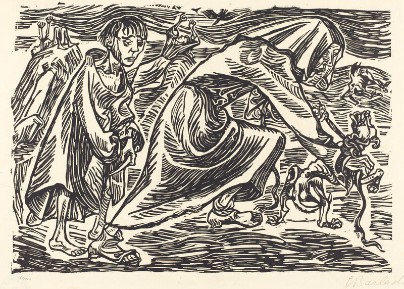 Ernst Barlach, ‘The Dog Catcher’, 1919, Print, Lithograph, National Gallery of Art, Washington, D.C.
