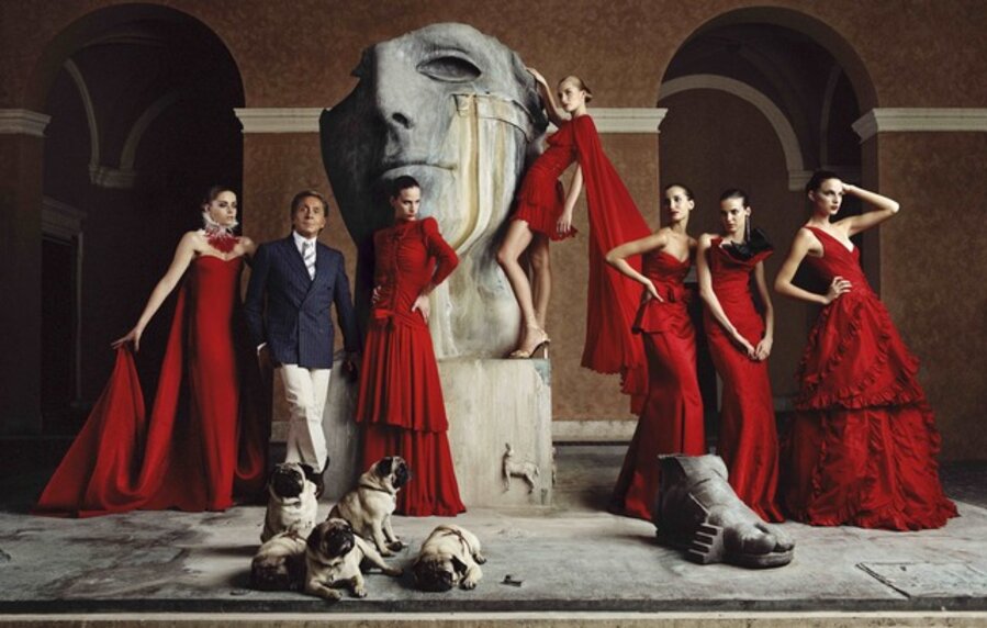 Valentino with models