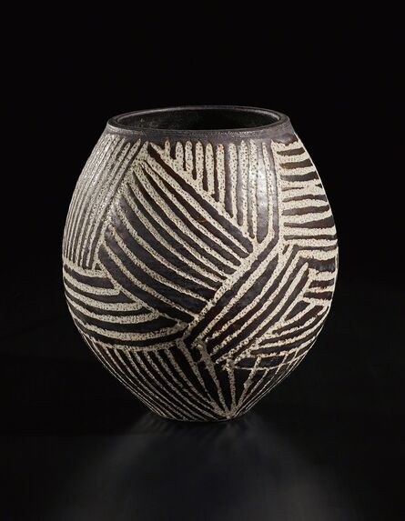 Hans Coper, ‘Early and large vase with abstract design’, circa 1952