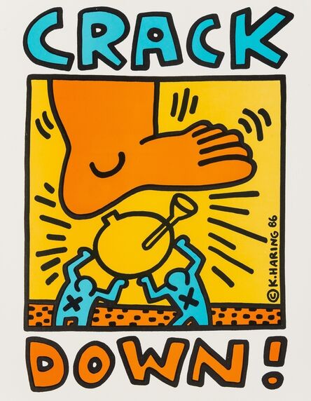 After Keith Haring, ‘Crack Down! (Prestel 47)’, 1986