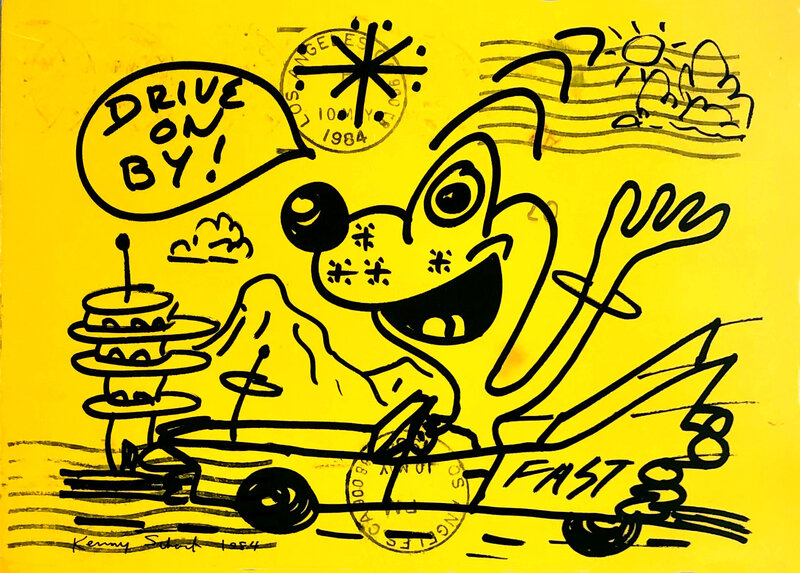 Kenny Scharf, ‘Kenny Scharf at Gagosian Gallery 1984 announcement ’, 1984, Ephemera or Merchandise, Offset printed announcement, Lot 180 Gallery