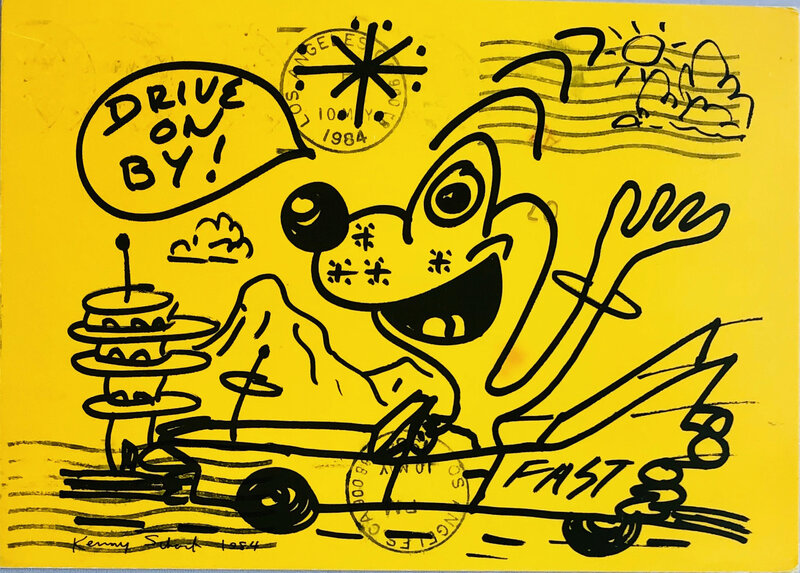 Kenny Scharf, ‘Kenny Scharf at Gagosian Gallery 1984 announcement ’, 1984, Ephemera or Merchandise, Offset printed announcement, Lot 180 Gallery