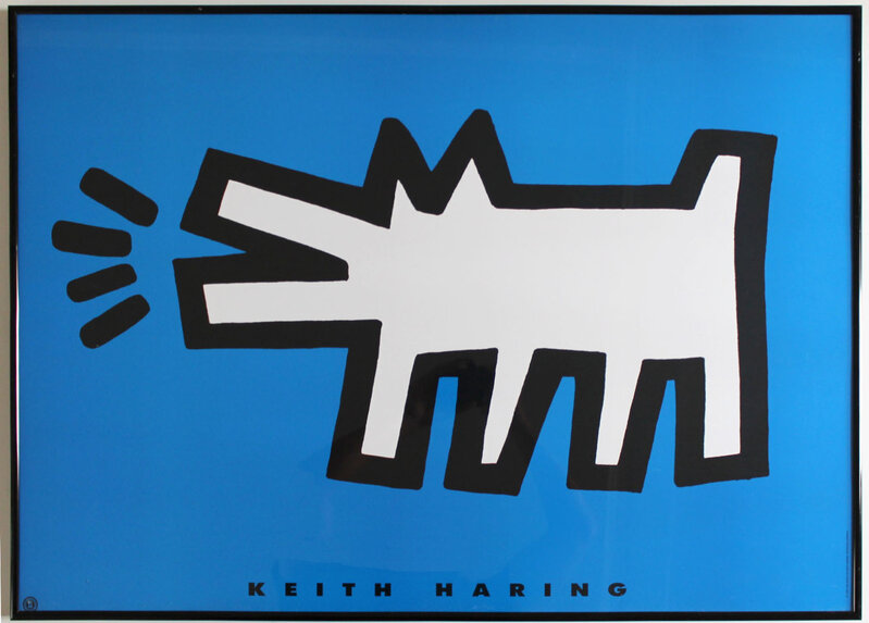 Keith Haring, ‘Barking Dog Blue’, 1994, Posters, Offset lithograph, EHC Fine Art Gallery Auction