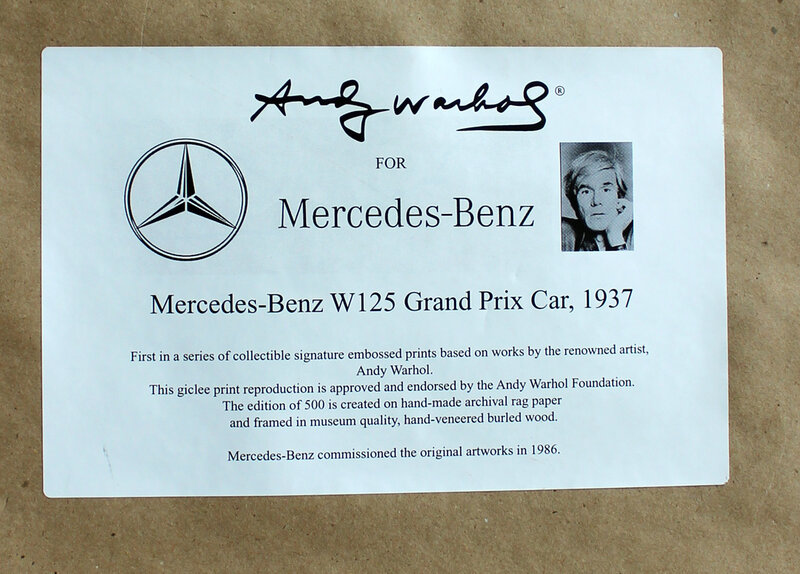 Andy Warhol, ‘Mercedes-Benz Rennwagen W 125’, ca. 2007, Print, Giclee printed on handmade archival paper, EHC Fine Art Gallery Auction